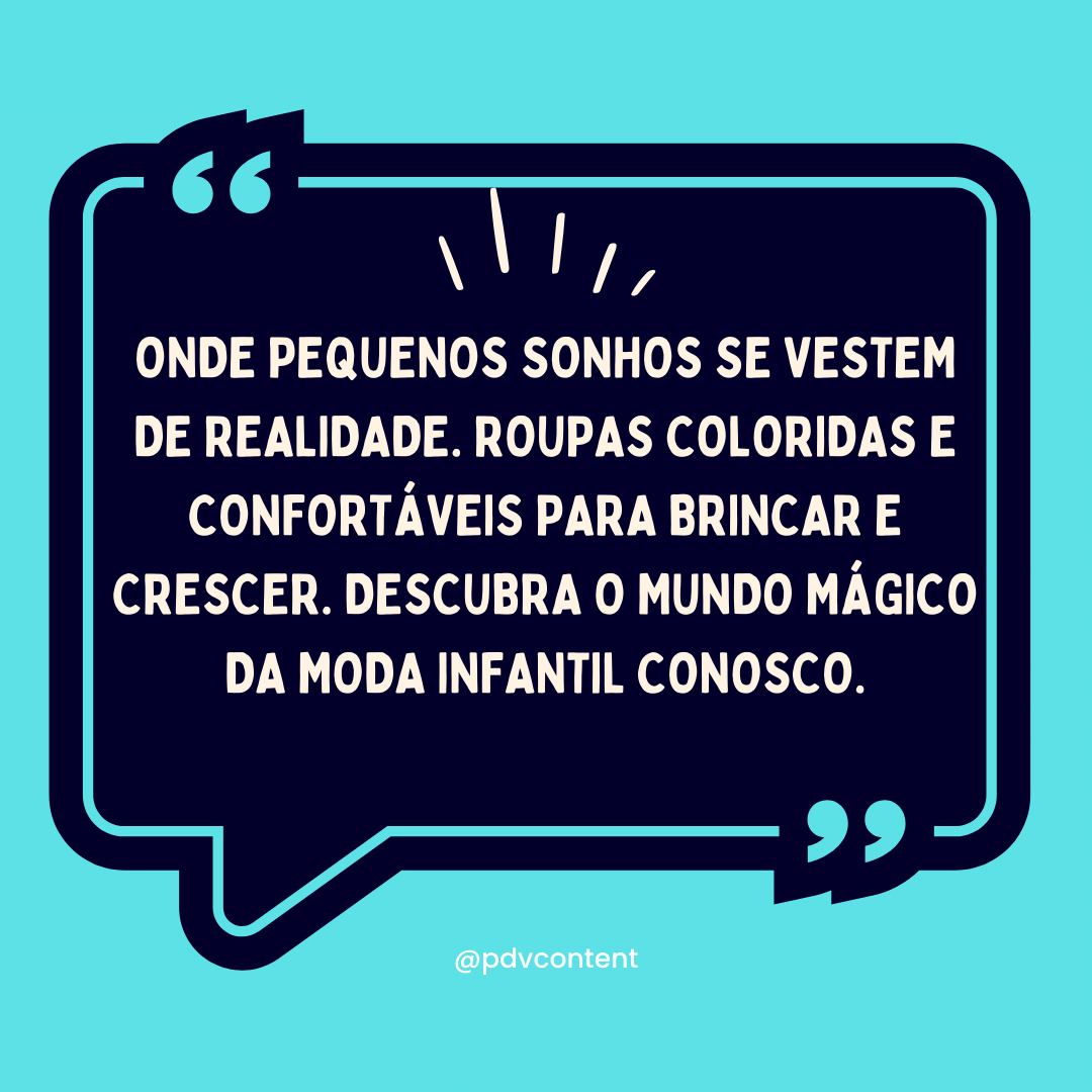 Texto para vinheta de loja