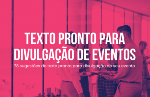 Texto pronto para divulgação de eventos