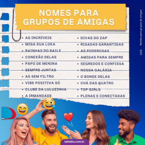 Nomes para grupos de amigos: 660 Ideias criativas e divertidas