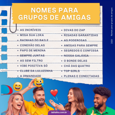 Nomes para grupos de amigos: 660 Ideias criativas e divertidas