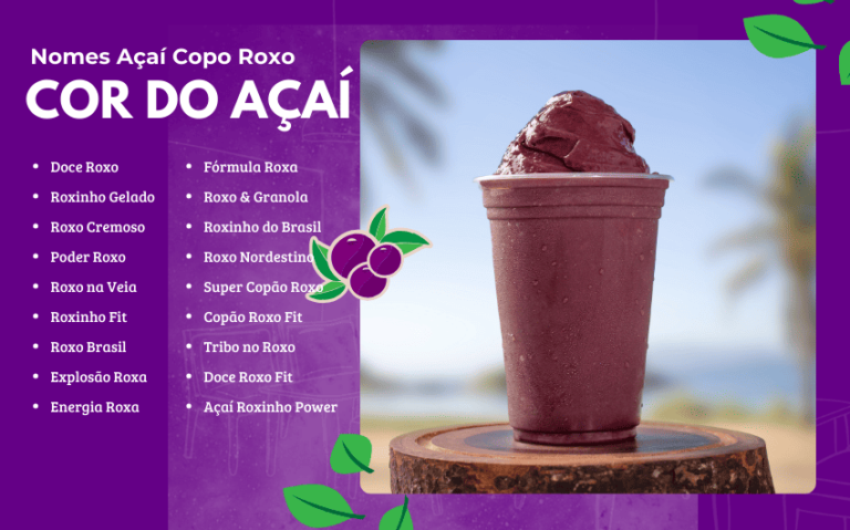 Nomes de Açaí no Copo: 120 Ideias Criativas para Açaiteria