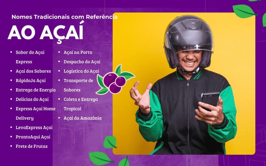 Nomes de açai delivery