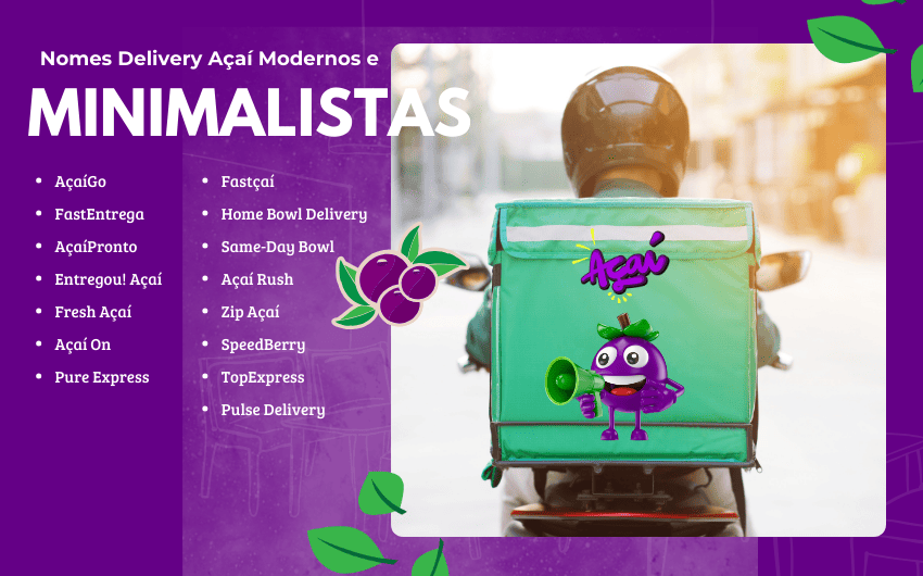 Nomes de açai delivery